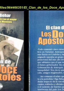 El Clan de los 12 Apóstoles. (Libro)