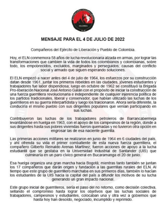 mensaje eln